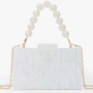 Elegant White Pearl Handle Clutch